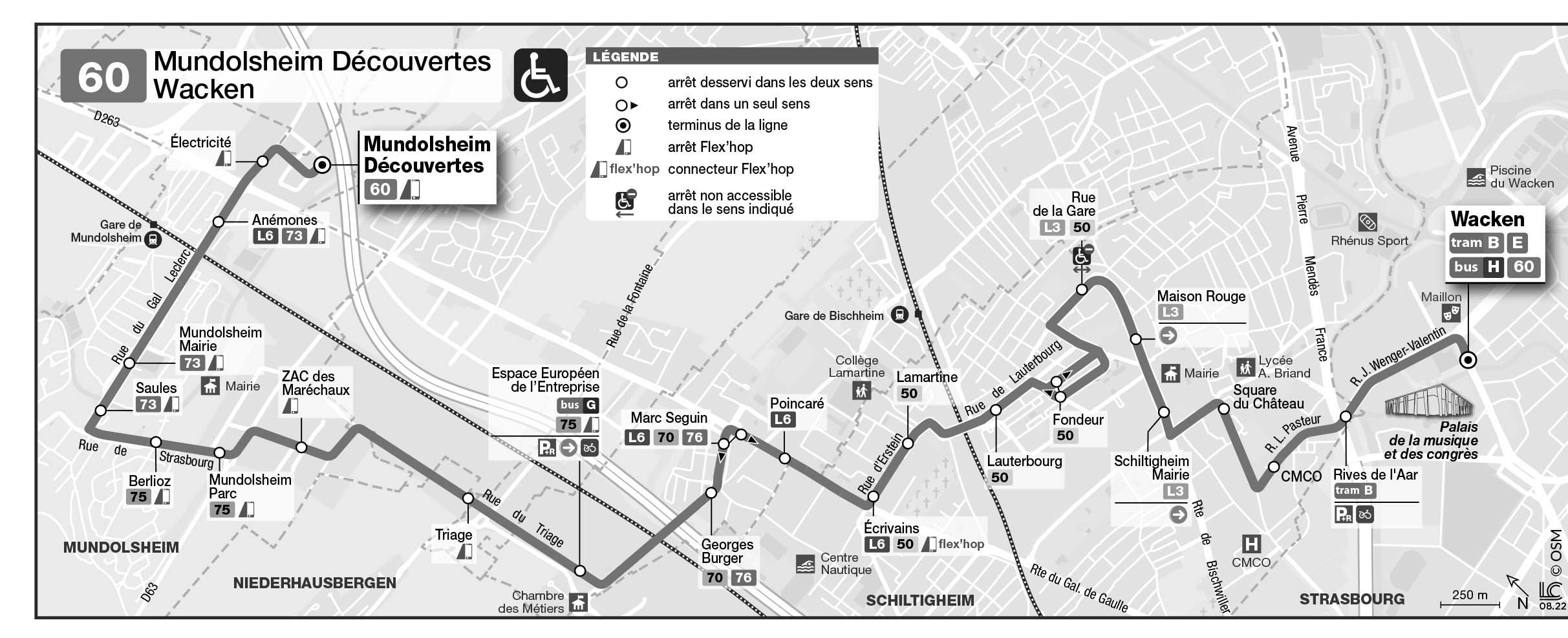 Plan de la ligne 60